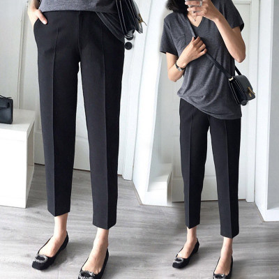 Pregnant Mom  Solid Color Stomach Lift Pants