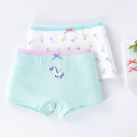 2-piece Toddler Girl Pure Cotton Cat and Unicorn Pattern Panties  Multicolor