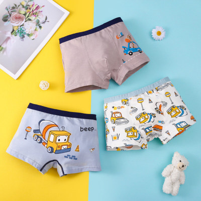 Boys and Toddlers' Car Printed Cotton Boxer Briefs Underwear