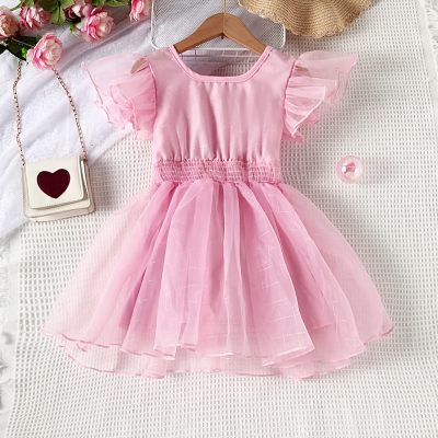 Pink organza dress