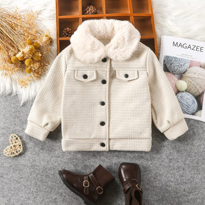 Toddler Girl Small Fragrant Style Thickened Coat