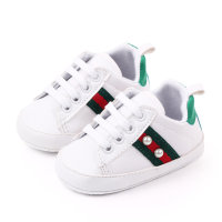 Baby Color-block Stripe Baby Shoes  Green