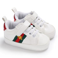 Baby Color-block Stripe Baby Shoes  Red
