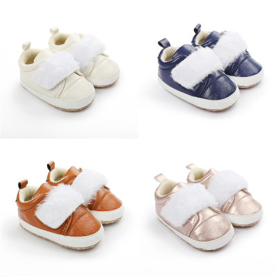 Baby Solid Patchwork Velcro Shoes