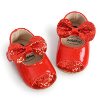 أحذية بناتي فيلكرو نمط انيق  أحمر