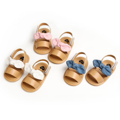 Chaussures bébé à nœuds et blocs de couleur pour bébé