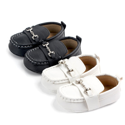 Baby Solid Color Metal Buckle Baby Shoes