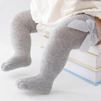 Bowknot Knee-High Stockings  Grey