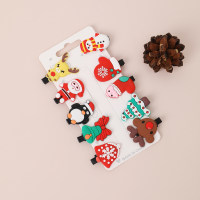 10 Pieces Children's Christmas Pattern Hairpin  Multicolor