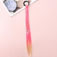 Baby Toddler Hair Extension Colorful Wig Accessories  Pink