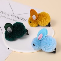 Ensemble d'épingles à cheveux lapin 3D pour enfants  Multicolore