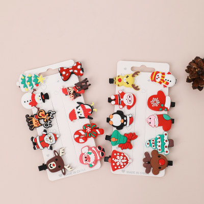 10 Pieces Children's Christmas Pattern Hairpin