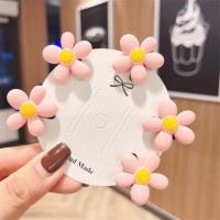 5-piece Girls' Flower Shape Hairpins  Pink