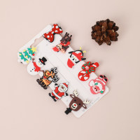 10 Pieces Children's Christmas Pattern Hairpin  Multicolor
