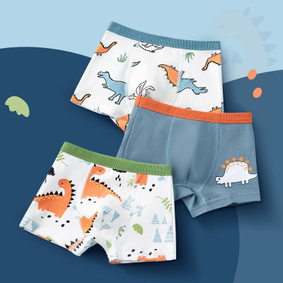 3-piece Toddler Boy Dinosaur Pattern Boxer Underpants