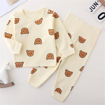 Pyjama haut et pantalon à manches longues imprimé bébé ours
