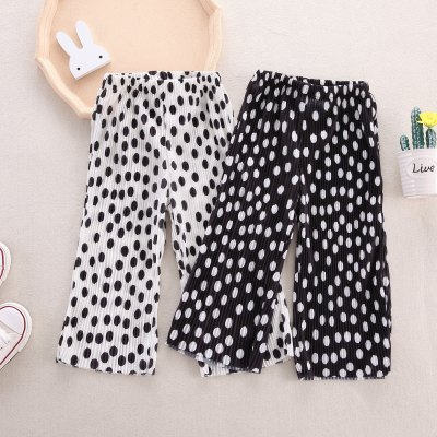 Toddler Girl Polka Dots Pleated Cool Pants