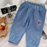 Pantaloni da ragazzo in Tencel antizanzare Pantaloni in denim imitazione per bambini Pantaloni casual sportivi  Multicolore