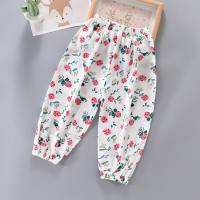 Girls' anti-mosquito pants summer clothes 2024 new summer children's thin trousers Western-style baby leggings bloomers trendy  Multicolor