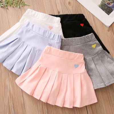 ins children's clothing, versatile A-line skirt, pleated skirt, girls' skirt, Korean version, foreign style, little girl's college style short skirt, foreign trade