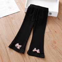 Girls' summer thin leggings new style baby summer children's spring and autumn clothes outer wear long pants summer  Black