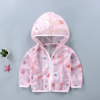 New summer children's sun protection clothing baby sun protection clothing outdoor breathable light jacket  Pink