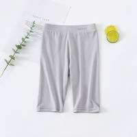 Pantalones cortos Lenzing Modal de cinco puntos para niñas de clase A, pantalones finos de seguridad de verano para niños, pantalones cortos de uso exterior para 5 bebés  gris