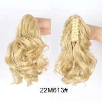 Wigs for women European and American wigs ponytail women short style pear flower curl high ponytail natural fluffy simulation clip-on ponytail  Style 1