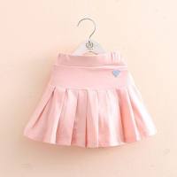 ins children's clothing, versatile A-line skirt, pleated skirt, girls' skirt, Korean version, foreign style, little girl's college style short skirt, foreign trade  Pink