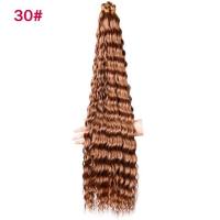 Perruque crochet cheveux fibre chimique vague profonde cheveux en vrac 30 pouces 120 grammes de cheveux pour femmes fil haute température  Style 5