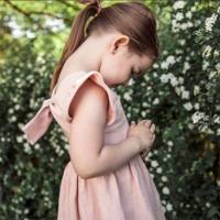Nouveau style filles robe bébé coton lin couleur unie jupe pour enfants arc princesse jupe tutu jupe enfants européens et américains transfrontaliers  Rose