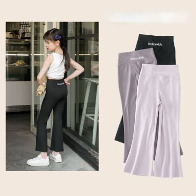 Girls' fashionable bell-bottom pants shark pants spring and summer new anti-mosquito pants fashionable girls Korean and Chinese big children's thin trousers