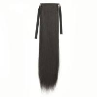 Fashionable and smooth wig ponytail, realistic matte silk long straight hair wig ponytail, tied straight hair fake ponytail  Style 3