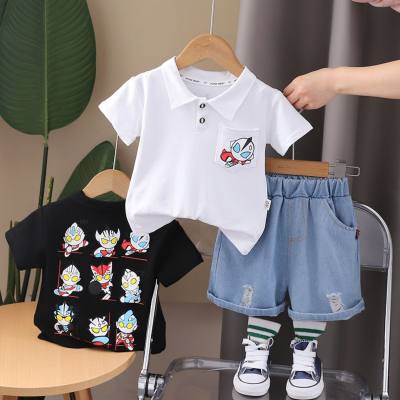 Fashionable short-sleeved suits for small and medium-sized children, trendy boys' sports suits