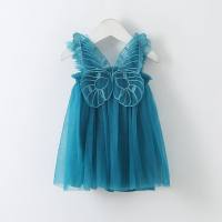 Children's suspender skirt, butterfly wings, mesh skirt, princess skirt, half skirt, tutu skirt, girl's tutu skirt, vest skirt  Blue