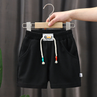 Pantalones cortos para niños, ropa de verano para niños, ropa exterior para bebés y niñas, pantalones cortos informales de verano  Negro
