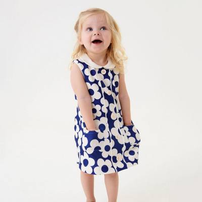 Little Mave Kinderrock 2023 Sommer neue Kinderkleidung ärmelloses Revers europäisches und amerikanisches Mädchenkleid