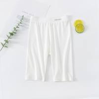 Pantalones cortos Lenzing Modal de cinco puntos para niñas de clase A, pantalones finos de seguridad de verano para niños, pantalones cortos de uso exterior para 5 bebés  Blanco