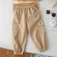 2024 Spring New Children's Overalls for Boys and Girls Korean Style Casual Trousers  Beige