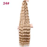 Peruca de cabelo de crochê fibra química onda profunda cabelo em massa 30 polegadas 120 gramas de cabelo feminino fio de alta temperatura  Estilo 6