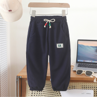 Boys and girls pants spring and autumn casual pants  Navy Blue