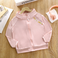 Children's sun protection clothing girls summer ice silk mesh sun protection clothing boys thin breathable sun protection shirt  Pink