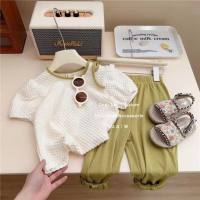 Girls Summer Loose Casual Suit 2024 New Style Two-piece Baby Fashionable Clothes Internet Celebrity Children's Clothing  Yellow