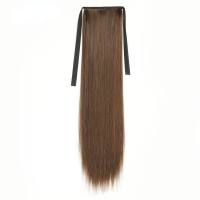 Fashionable and smooth wig ponytail, realistic matte silk long straight hair wig ponytail, tied straight hair fake ponytail  Style 4