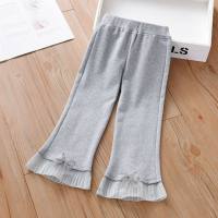 Girls' summer thin leggings new style baby summer children's spring and autumn clothes outer wear long pants summer  Gray