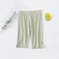 Pantalones cortos Lenzing Modal de cinco puntos para niñas de clase A, pantalones finos de seguridad de verano para niños, pantalones cortos de uso exterior para 5 bebés  Verde