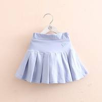 Girls pleated skirt with safety pants to prevent exposure, summer puffy all-match dance skirt  Blue