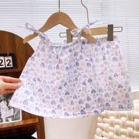 Girls skirt summer new style suit girl skirt baby clothes  Purple