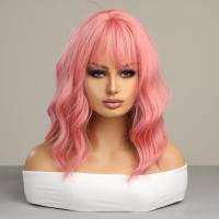 New wigs, short curly BOBO hair with bangs, European and American chemical fiber high temperature silk wigs  Style 1