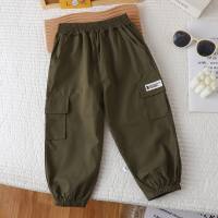 2024 Spring New Children's Overalls for Boys and Girls Korean Style Casual Trousers  Green